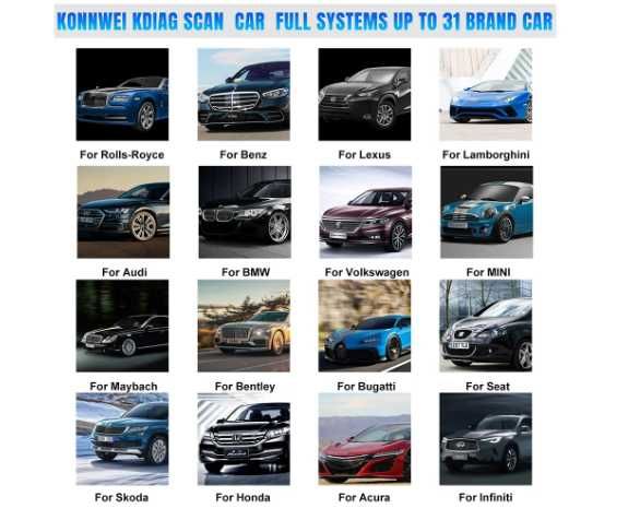 Tester AUTO 2024 Bluetooth OBD2 Scanner KONNWEI Full System OBD II