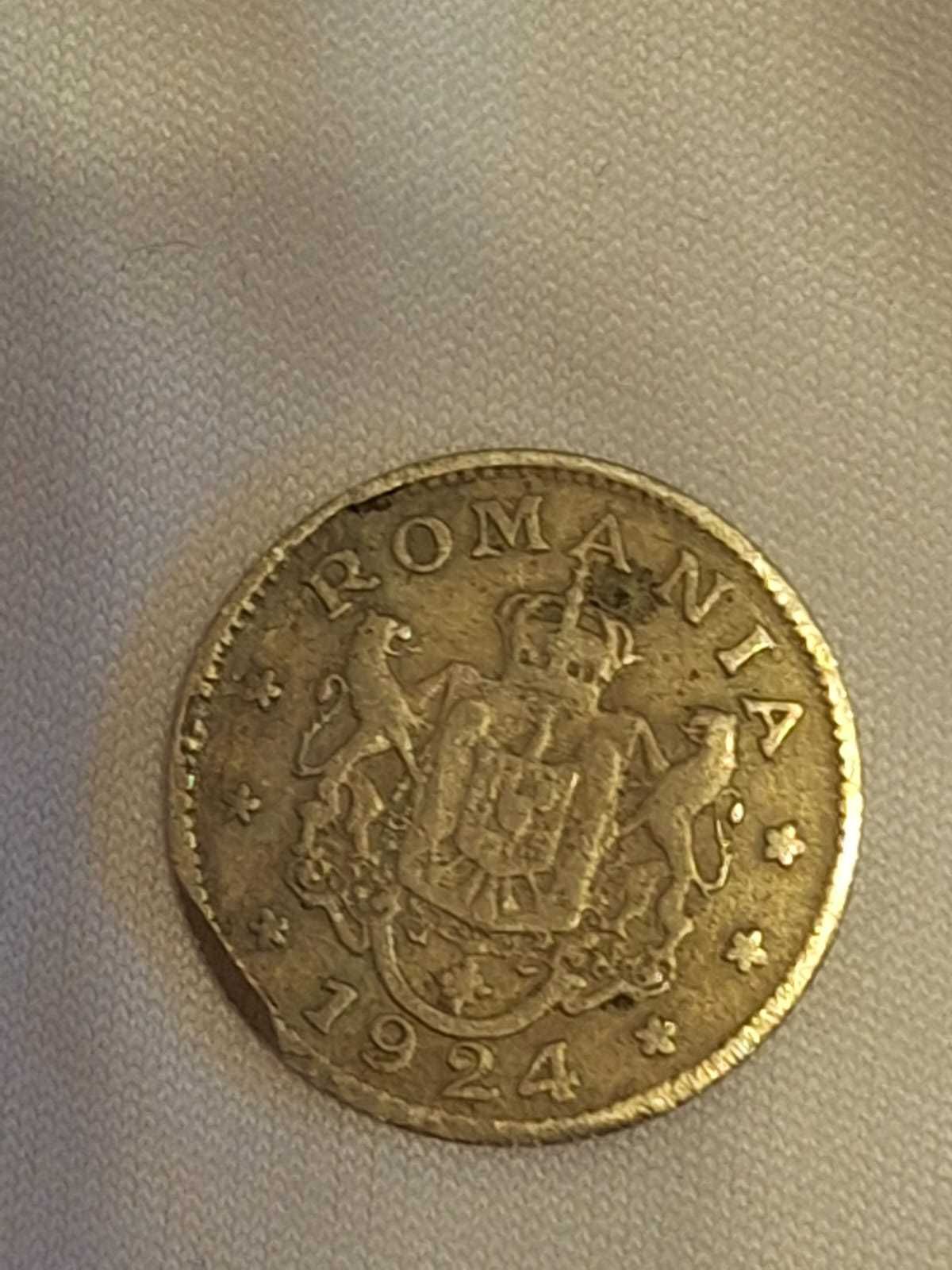 Vand moneda de 1 leu  anul 1924