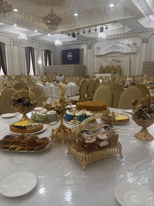 Чайный стол на любое ваше мероприятие, сладкие пироги, десерты