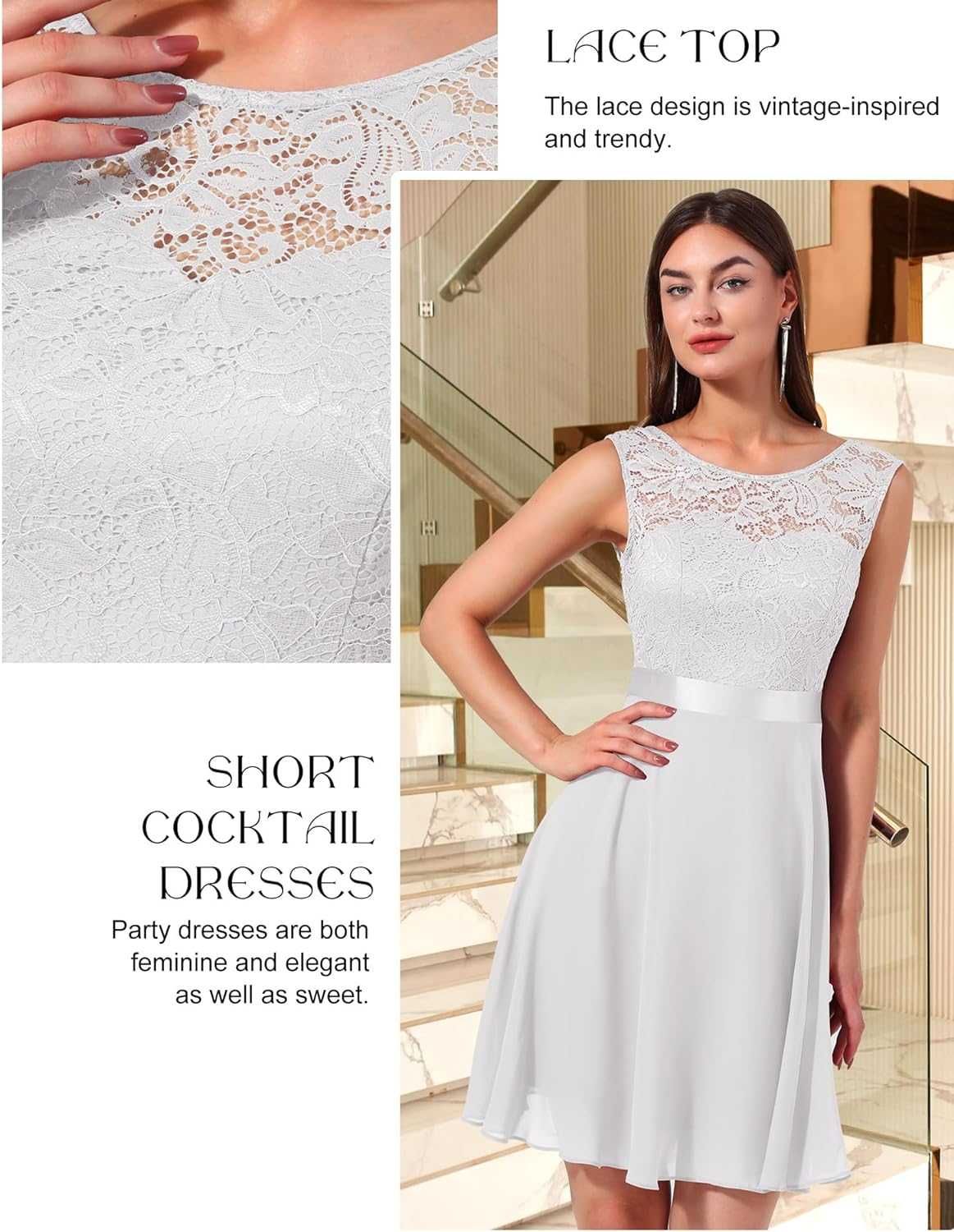 Rochie eleganta, dantelă, Berylove, S. (NOUĂ)