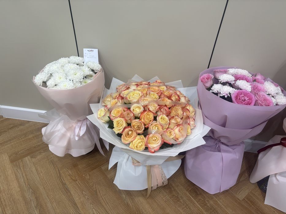 Цветы живые розы