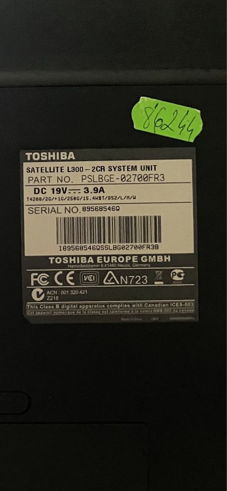 Vând Toshiba satellite L300 -2CR