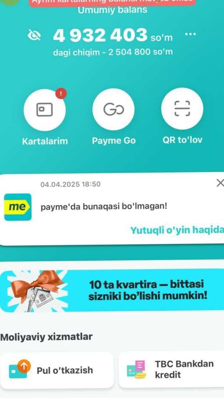 Online daromad 10mln sumgacha