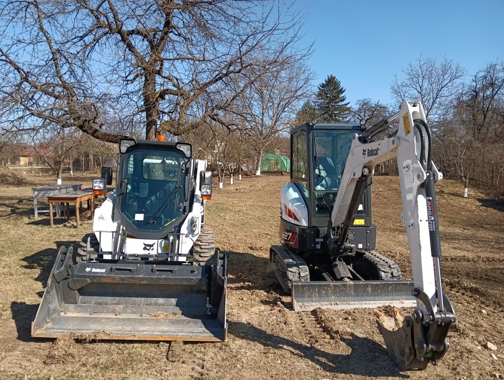Închiriez mini excavator și încărcător frontal