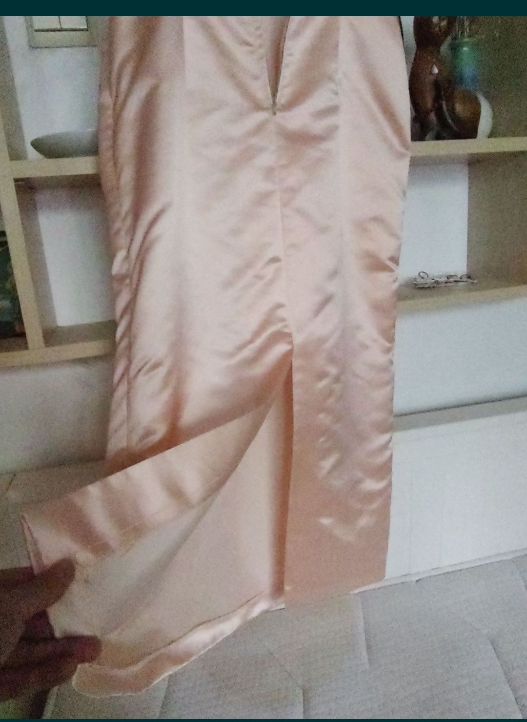 rochie eleganta,satin, 2 piese, mäs.S