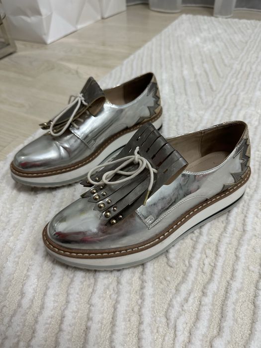 Pantofi casual Zara argintii