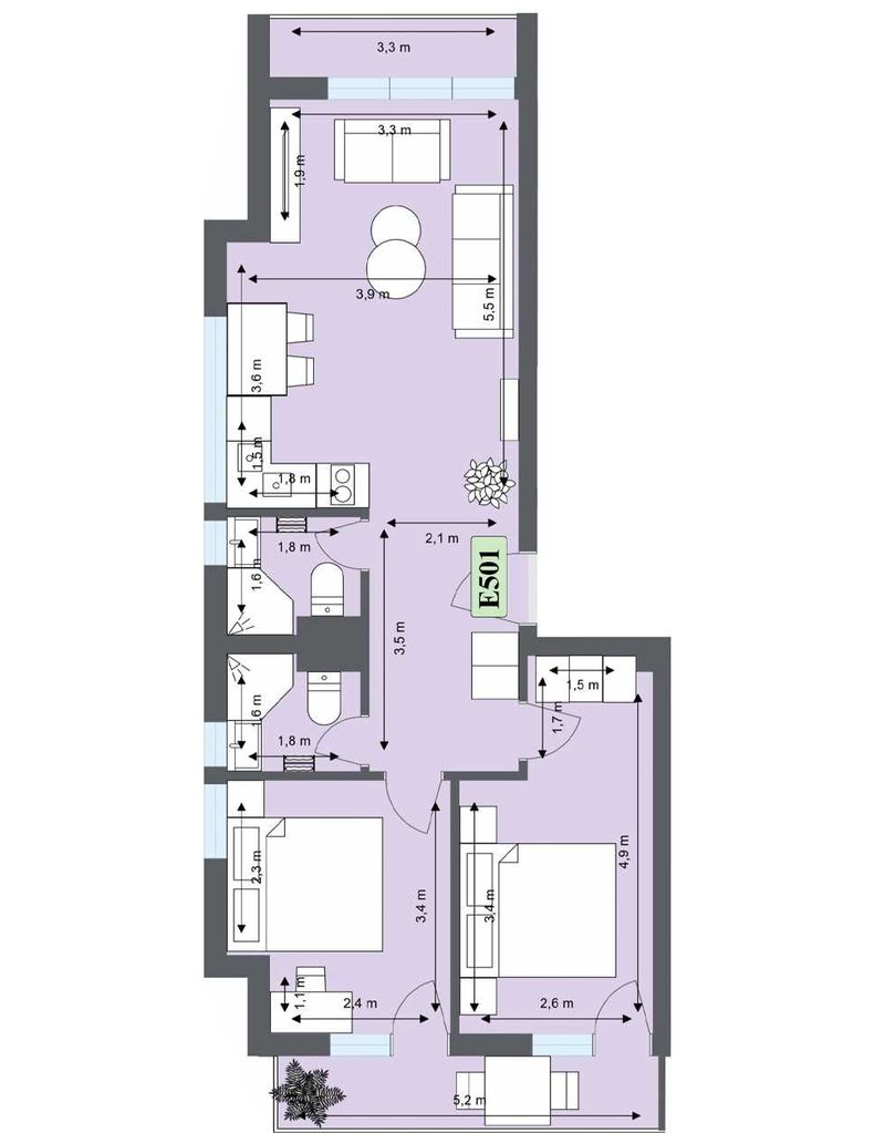 Продава се Тристаен апартамент в Банско - 84 кв.м за 538 €/кв.м - Снимка #6