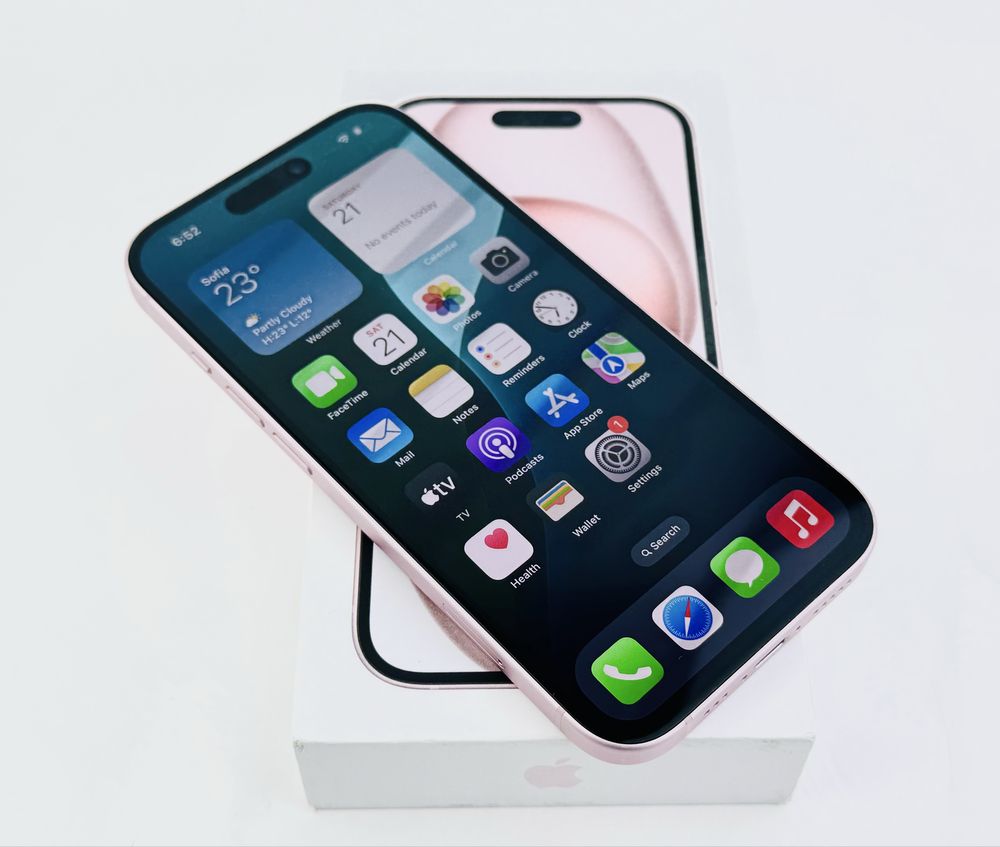 Apple iPhone 15 128GB Pink Перфектен! Гаранция!