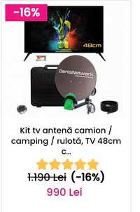 Vand kit tv(televizor+antena)/tir sau rulota