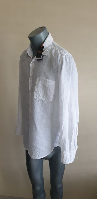 Hugo Boss Len Regular Fit / M L XL 2XL ОРИГИНАЛ! Мъжки Ленени Ризи