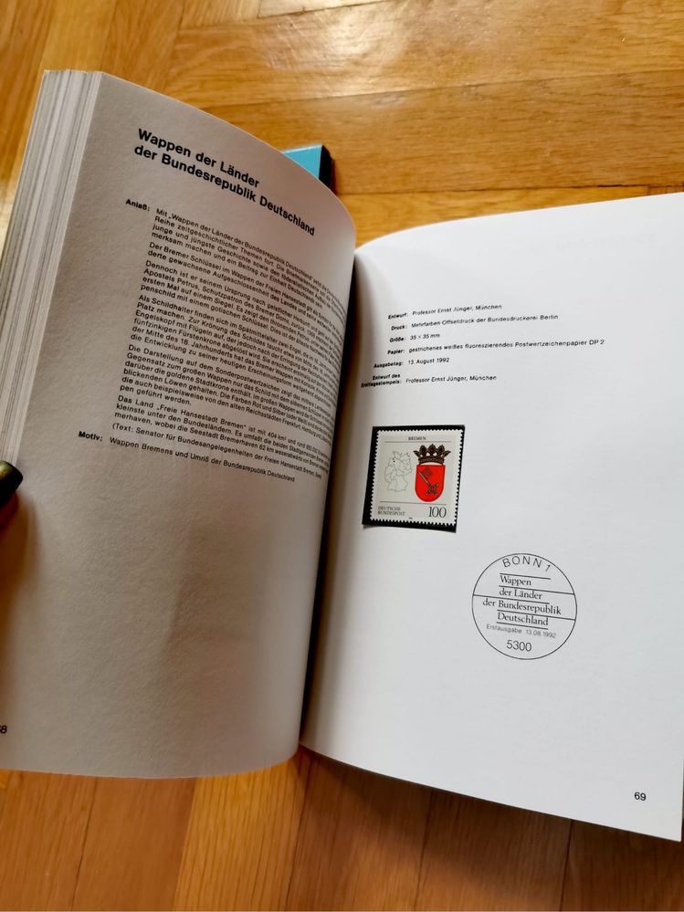 Пощенски марки Годишник 1988-92 и 93 г. на Германските федерални пощи