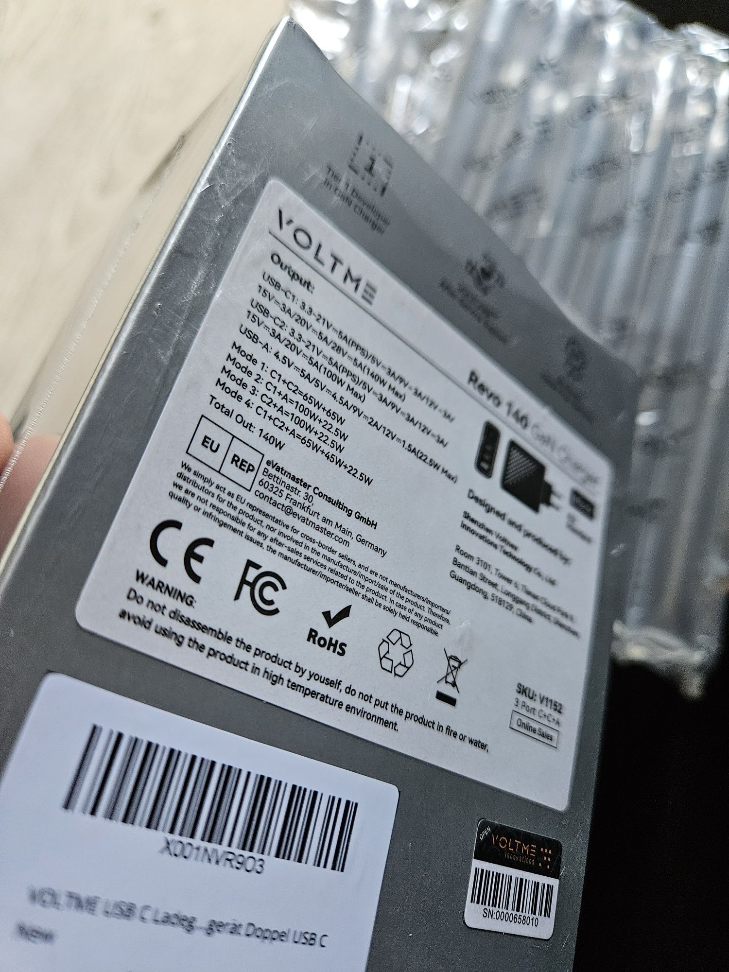 Încărcător Rapid  140W  GaN  PD  3.1  VOLTME