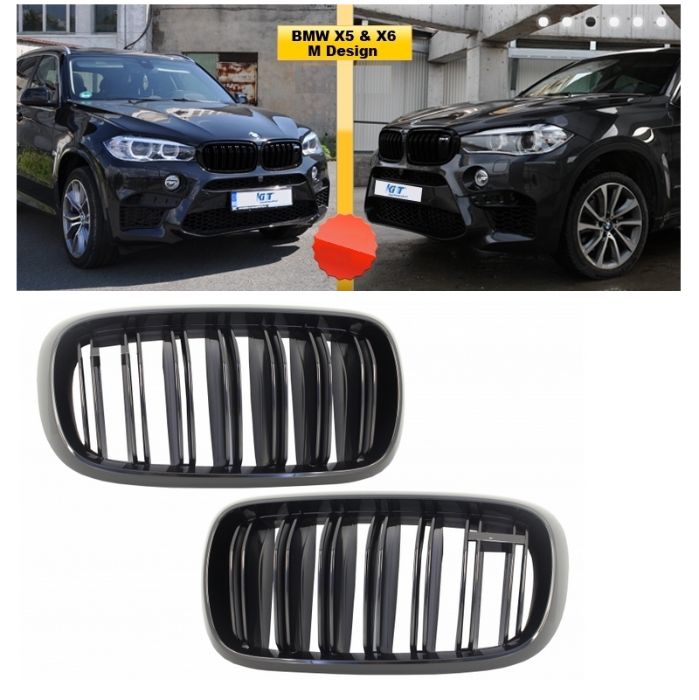 Grile Duble Centrale BMW X5 F15 2013-2017 X6 F16 fara Night Vision