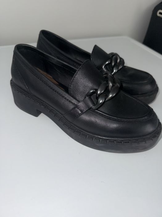 Черни Обувки естествена кожа