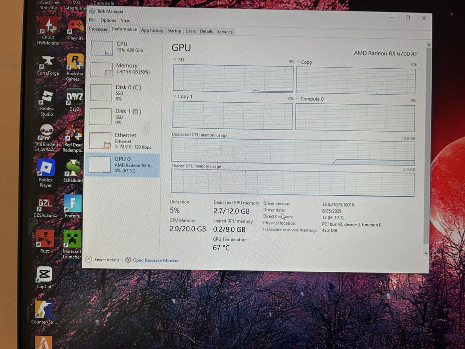Pc Gaming | Ryzen 5 5600x | AMD Radeon Rx 6700XT 12GB