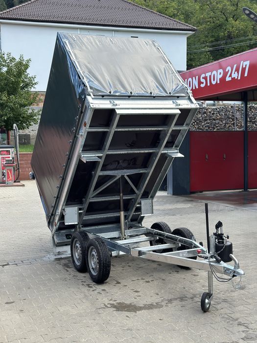 Remorca 2 axe basculabila 750 kg ,tip platforma