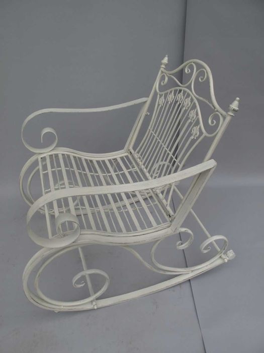 set masa si scaune de gradina, 2 scaune si o masa, fier forjat, verde