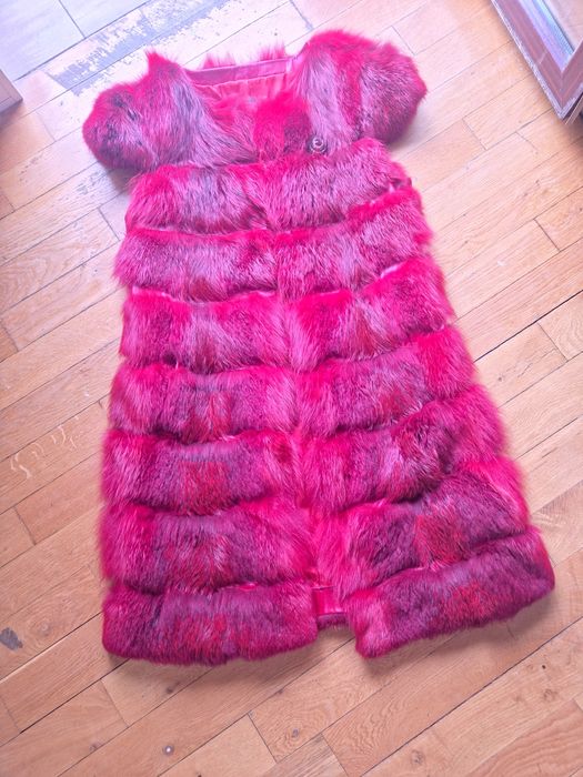 Vesta lunga blana naturala