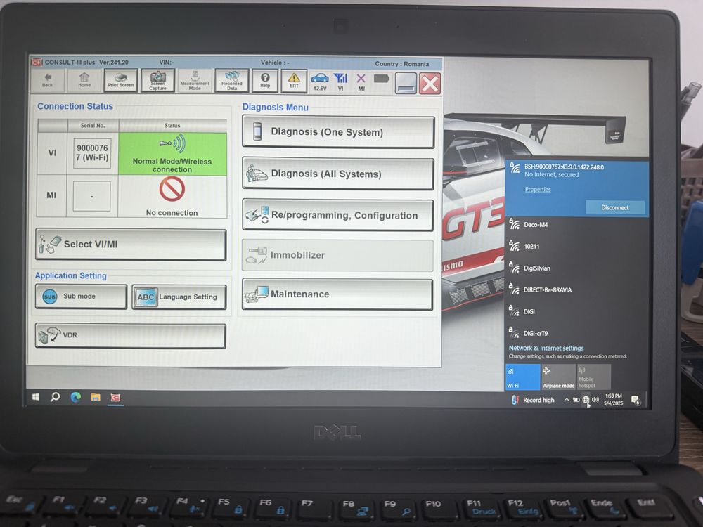 Tester/Diagnoza VNCI-RNM Nissan/Infiniti+Dell 5280 soft Nissan Consult
