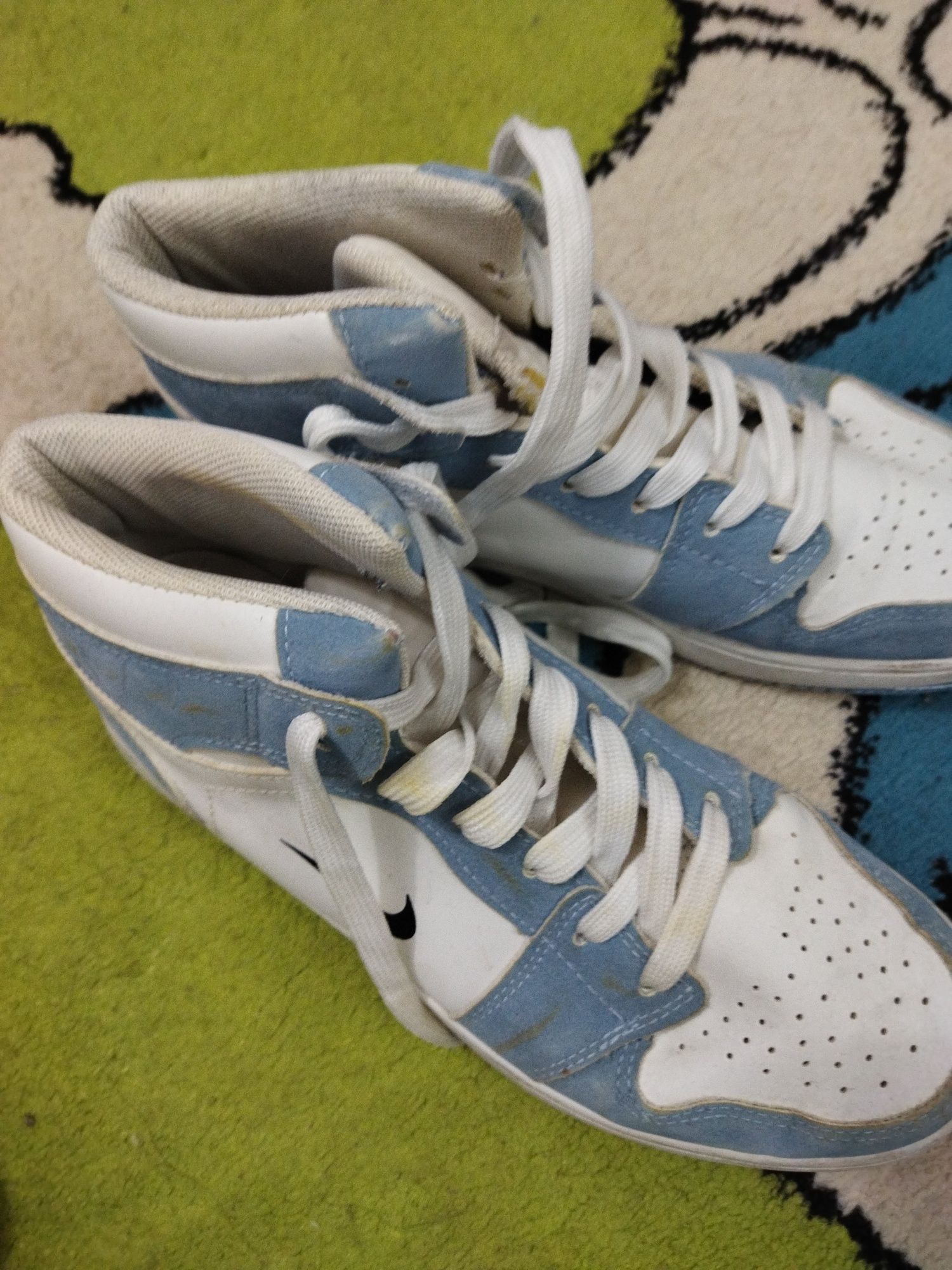 Nike Jordan 1 alb albastru