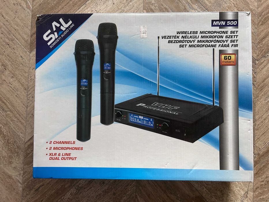 Set Complet 2 Microfoane SAL MVN 500 PRO | Cabluri, Accesorii !