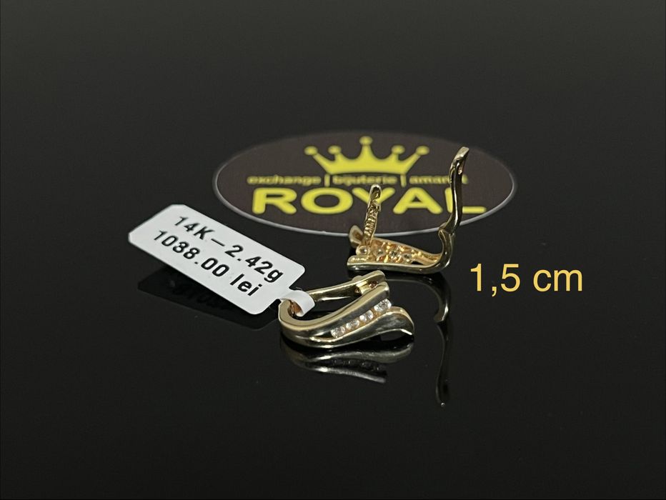 Bijuteria Royal CB : Cercei dama aur 14k 2,42 grame