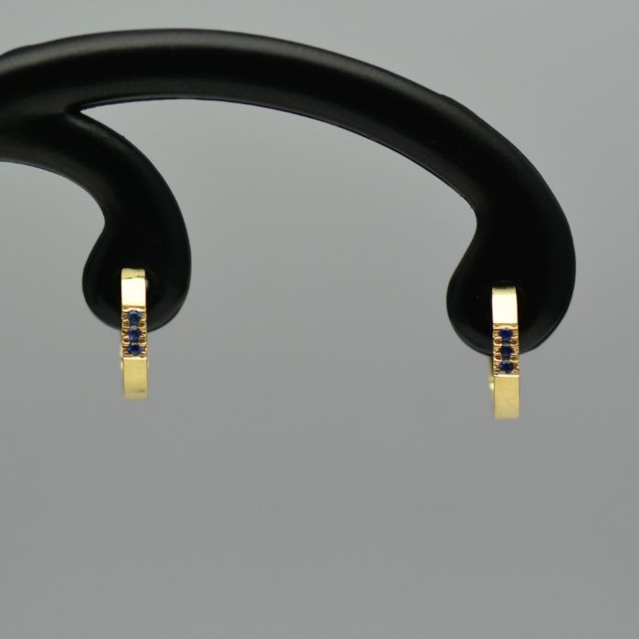 Cercei din aur roz/galben 18k cu safire cod 3267,3275,3247,3255..