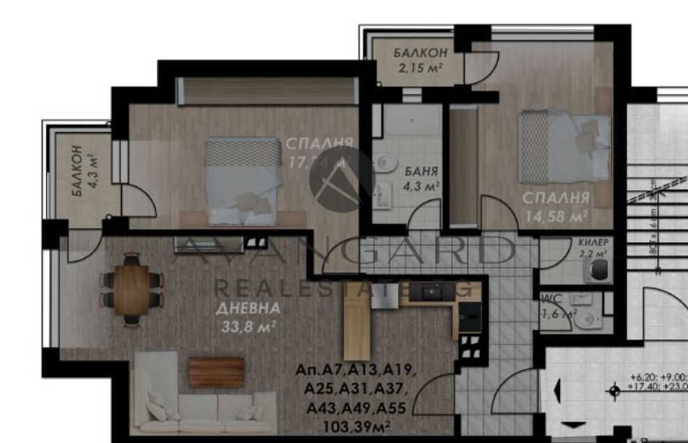 Продава се Тристаен апартамент в Пловдив, Кършияка - 121 кв.м за 2083 €/кв.м - Снимка #2
