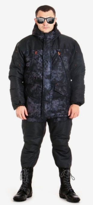 Костюм зимний «ГЕРКОН» кмф "черный питон" ткань: Алова, 48-50/170-176