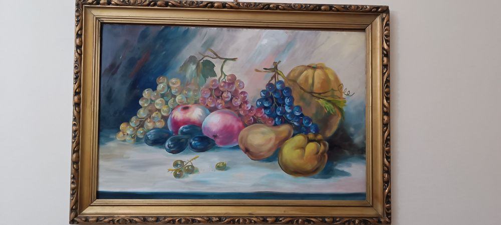 Tablou cu rama realizat in ulei