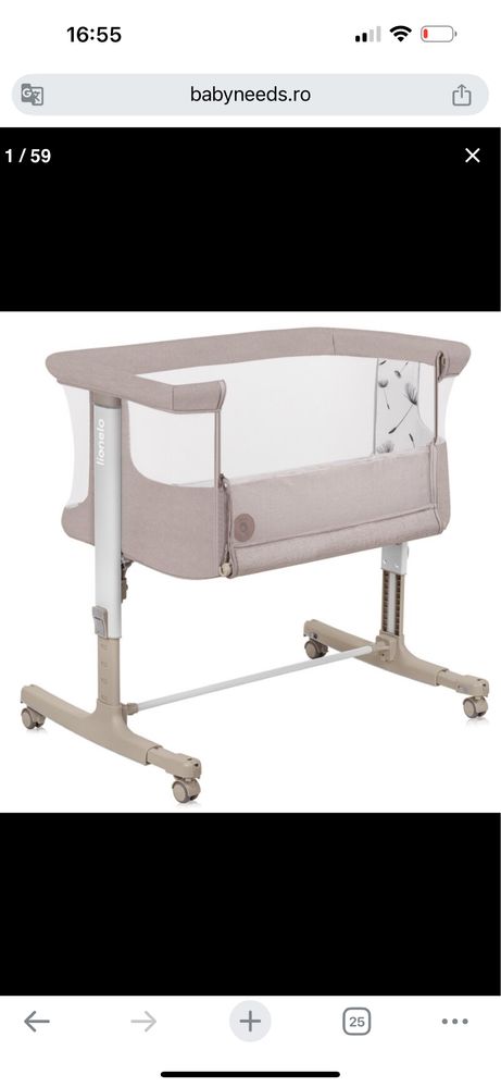 Patut co-sleeper Lionelo Aurora 0-9 kg