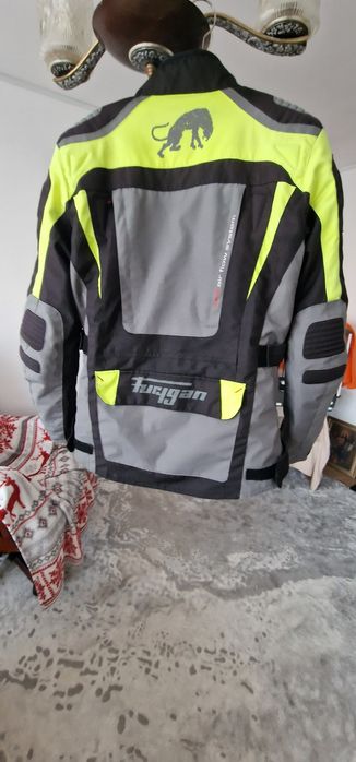 Furygan Apalaches jachetă de motocicletă negru-galben-fluo