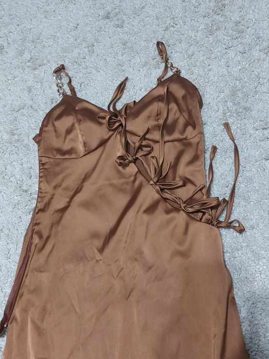 Rochie lungă din satin