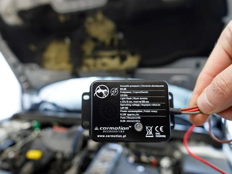 автомобилен пазач прогонващ гризачи, акустичен и светкавичен, 12v ...
