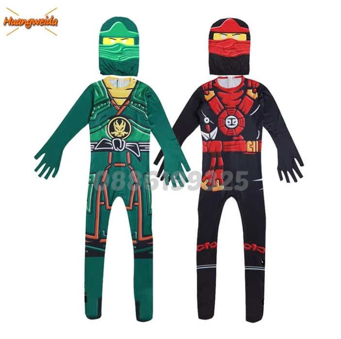 Детски Костюм на Нинджа Ninja костюм за деца + светещи мечове