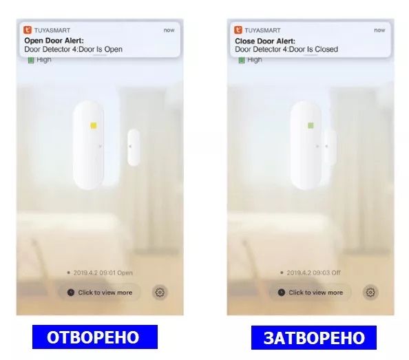WiFi Смарт Магнитен Сензор за Врати – Съвместим с Tuya