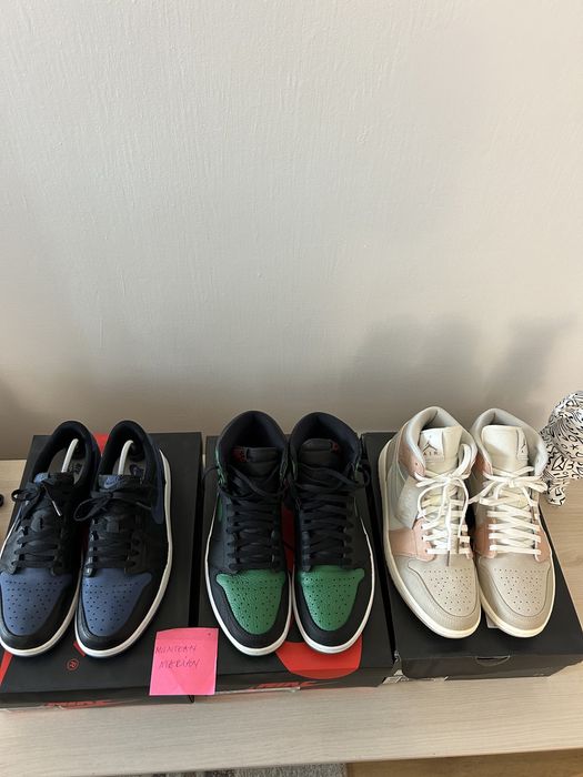 Jordan 1 mid high low Milan Pine green Mystic Navy