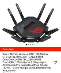 Router Gaming Wireless ASUS ROG Rapture GT-BE98, BE25000, Wi-Fi