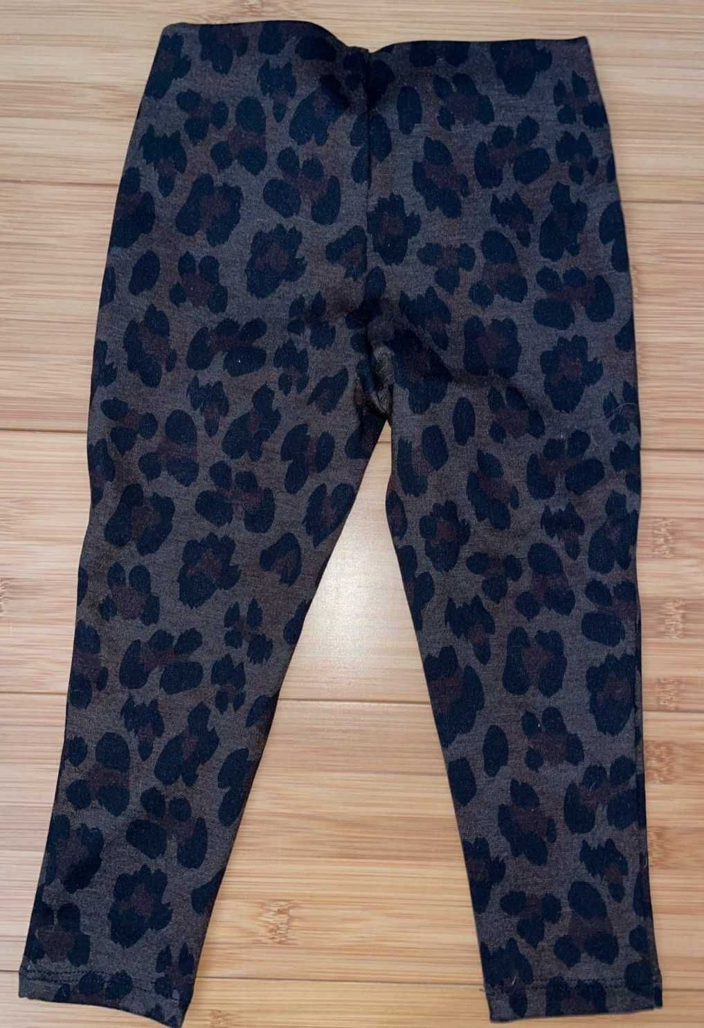 Pantaloni eleganti elastici fata Zara cu imprimeu leopard 1/2 ani noi