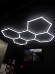 Set 5 hexagoane MARI led honeycomb 222w  pentru frizerie, garaj, salon