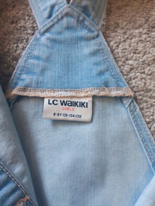 Salopeta blugi fete 8-9 ani/ 128-134 cm.
