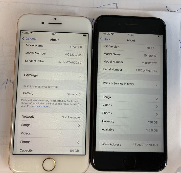 iPhone 8; iPhone SE2020