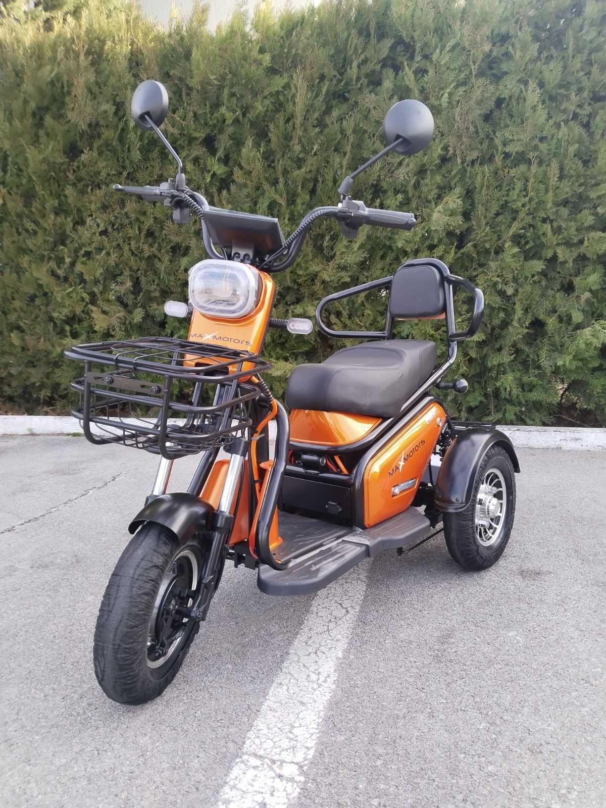 Двуместна  Електрическа Триколка MAXMOTORS PUDDING 1200W ORANGE