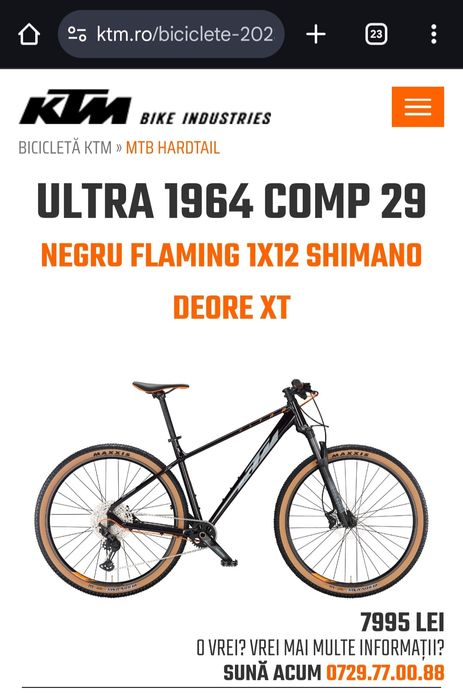 MTB 29 Hardtail KTM Ultra 1964 Comp