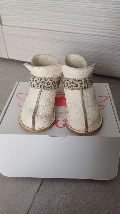 Ghete barefoot copii piele, îmblănite