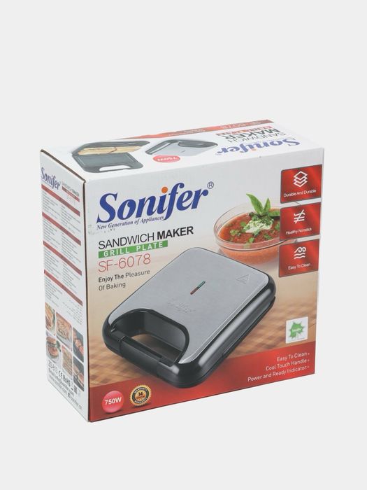 Доставка! Электрический гриль, тостер Sonifer SF-6078