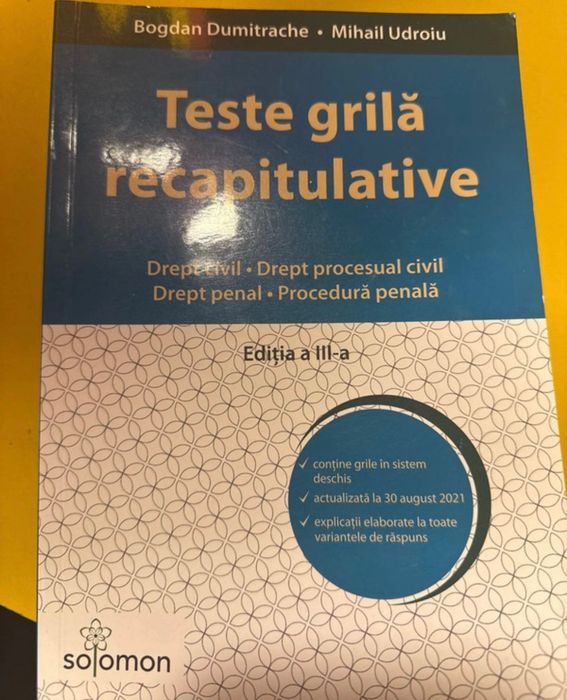 Teste grile recapitulative Drept