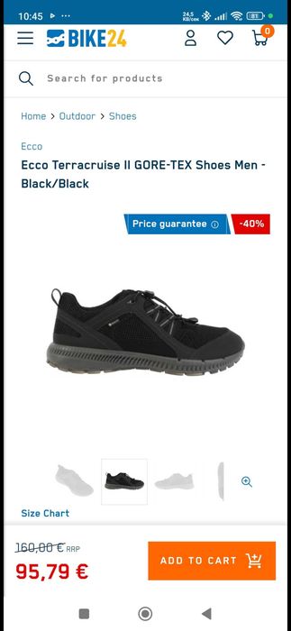 Обувки  ECCO Gore-Tex,  42 номер