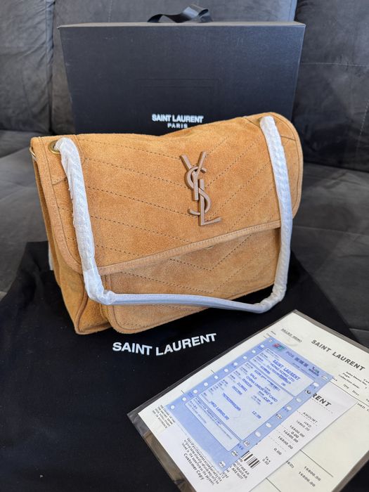 Poseta Y*S* Niki Suede - piele naturala/size 30cm/video(Chanel)