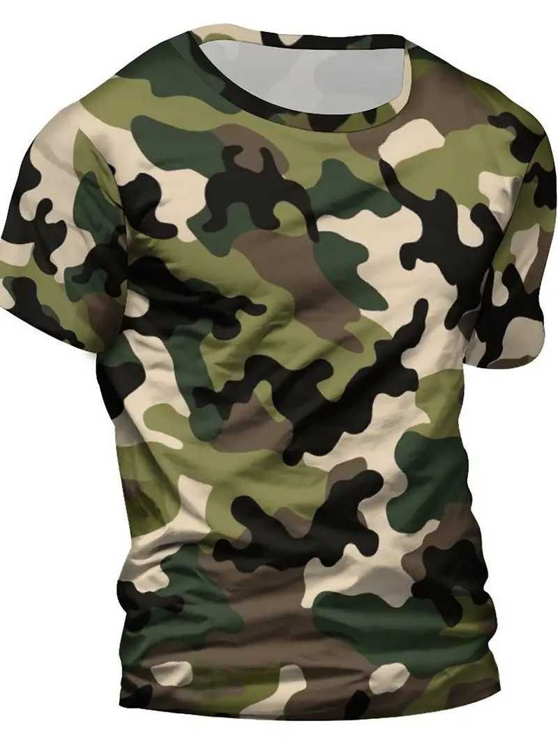 tricou sport marime M_L camuflaj army poliester 100%